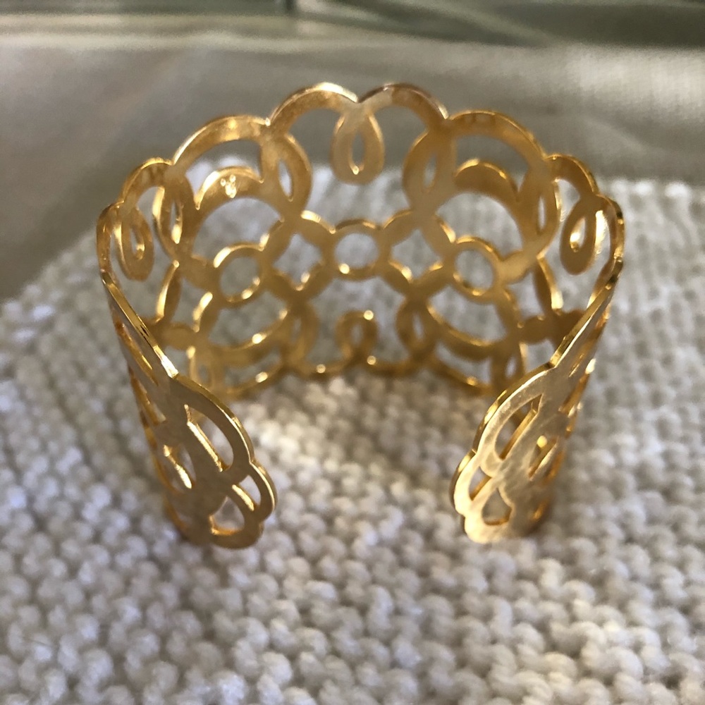 Gold Cuff Metal Bracelet